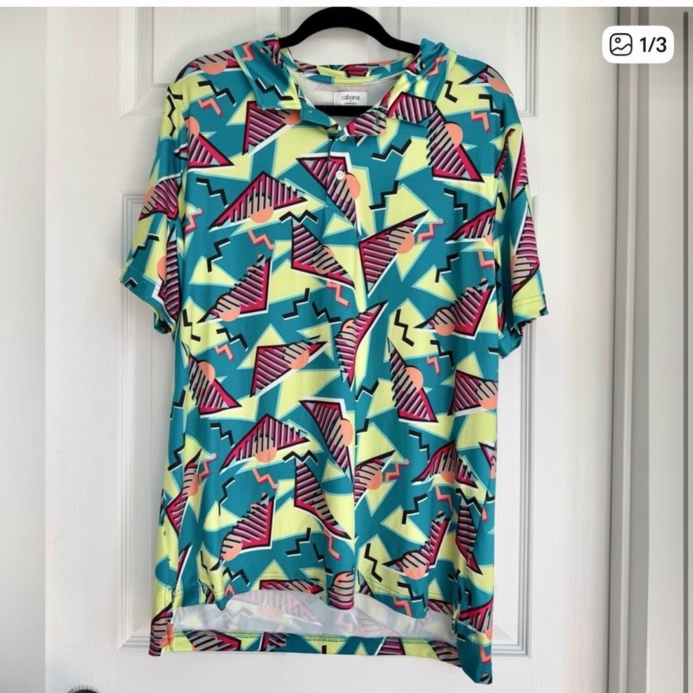 crown & ivy Multicolor Abstract Men's Tee